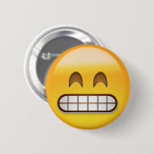 Grinsendes Gesicht mit lächelnden Augen Emoji Button (Vorne & Hinten)