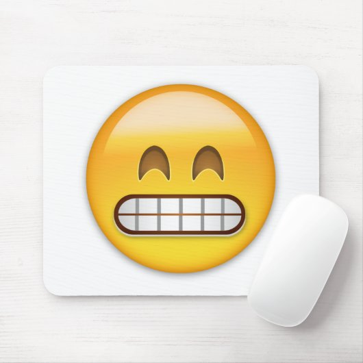 Grinsendes Gesicht mit lächelnden Augen Emoji Mousepad (Mit Mouse)