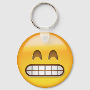 Grinsendes Gesicht mit lächelnden Augen Emoji Schlüsselanhänger