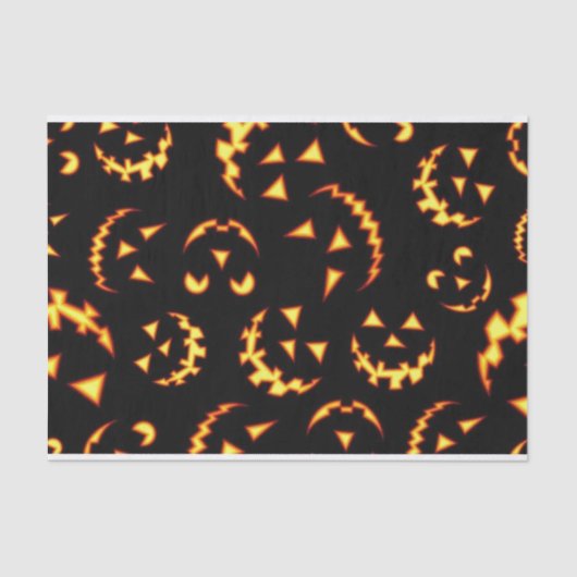 Grinsendes Kürbis-Seidenpapier Seidenpapier (Vorderseite)