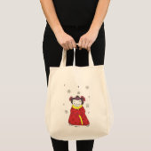 Grinsendes Mädchen Tragetasche (Vorderseite (Produkt))