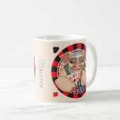 Grinsendes Poker Schwein Kaffeetasse (VorderseiteRechts)
