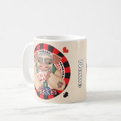 Grinsendes Poker Schwein Kaffeetasse (Vorderseite Links)
