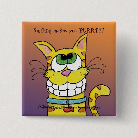 Grinsenkatze Button (Vorderseite)