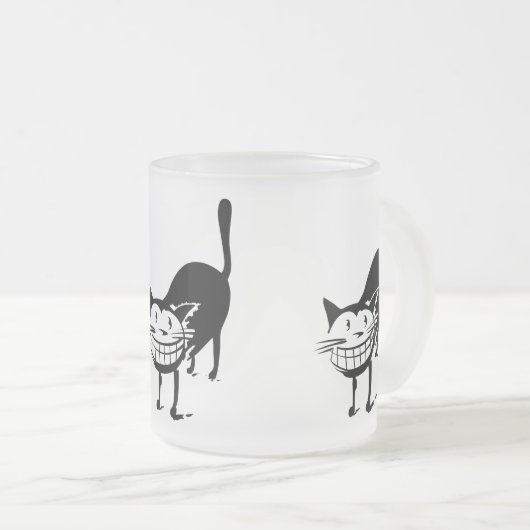 Grinsenkatze Mattglastasse (VorderseiteRechts)