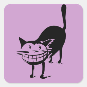 Grinsenkatze Quadratischer Aufkleber