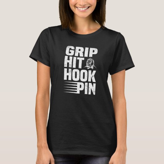 Grip Hit Hook Button Arm Wrestling T-Shirt (Vorderseite)