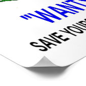 Grippe-Fehlerwarnung Poster (Ecke)