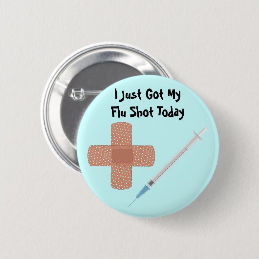 Grippe-Impfstoff-Knopf Button (Vorne & Hinten)