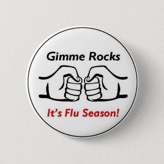 Grippe-Knopf Button (Vorderseite)