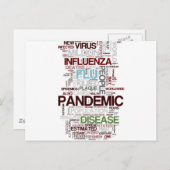 Grippe Postkarte (Vorne/Hinten)