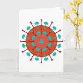 Grippe-Virus-Gruß-Karten Karte (Gelbe Blume)