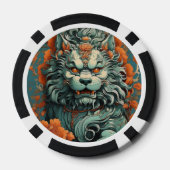 Grippeiche Löwe von Weisheit Poker Chip (Rückseite)