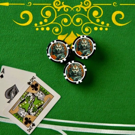 Grippeiche Löwe von Weisheit Poker Chip