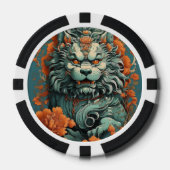 Grippeiche Löwe von Weisheit Poker Chip (Vorderseite)