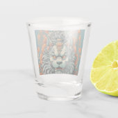 Grippelion aus weishäufigem Schießglas Schnapsglas (Rückseite)