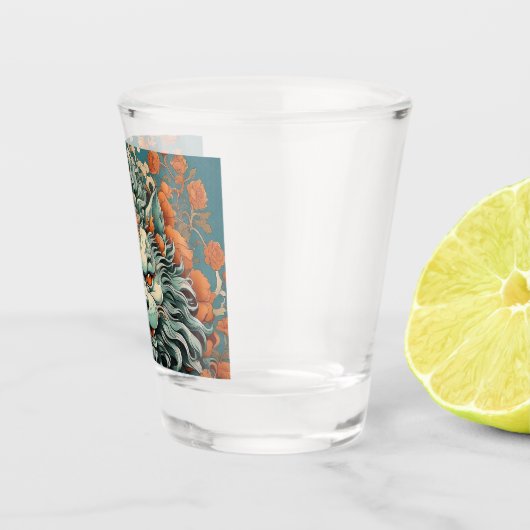 Grippelion aus weishäufigem Schießglas Schnapsglas (Rechts)