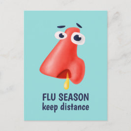 Grippesaison Behalt Distance Runny Nose Health Spa Postkarte