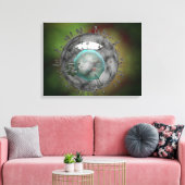 Grippevirus, Brillenlook Leinwanddruck (Insitu (Wohnzimmer))