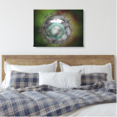 Grippevirus, Brillenlook Leinwanddruck (Insitu (Schlafzimmer))