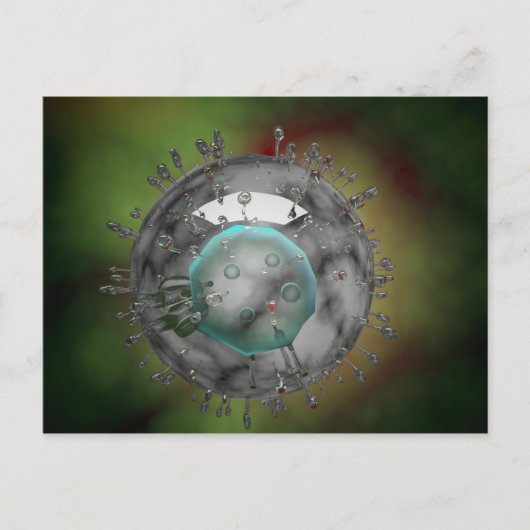 Grippevirus, Brillenlook Postkarte (Vorderseite)