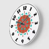Grippevirusuhr Große Wanduhr (Winkel)