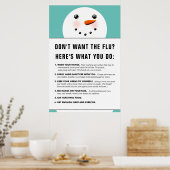 Grippevorbeugung Poster (Küche)