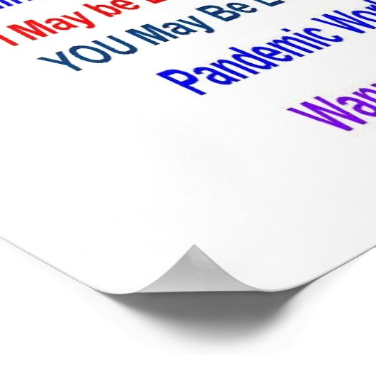 Grippewarnplakat Poster (Ecke)