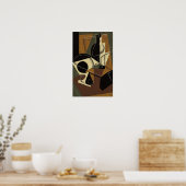 Gris - Cafe und Flasche Poster (Küche)