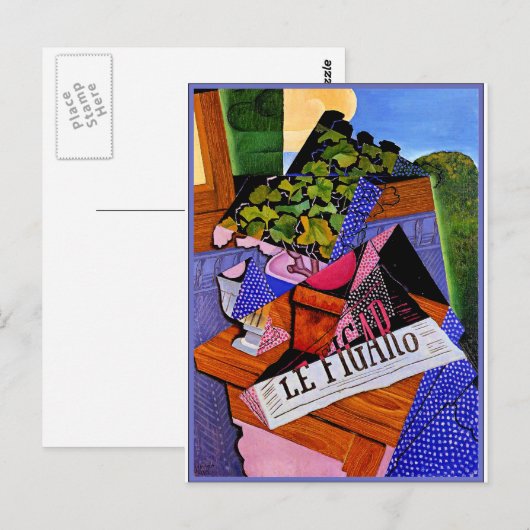 Gris - Ein Pot aus Geranien Postkarte (Vorne/Hinten)