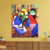 Gris - Flasche aus Rum und Zeitung Leinwanddruck (Insitu (Wohnzimmer))