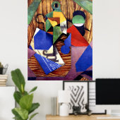 Gris - Flasche aus Rum und Zeitung Poster (Heimbüro)