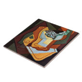 Gris - Flasche, Weinglas und Obst Fliese (Seite)