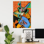 Gris - Foto von Violine und Karton Poster (Heimbüro)