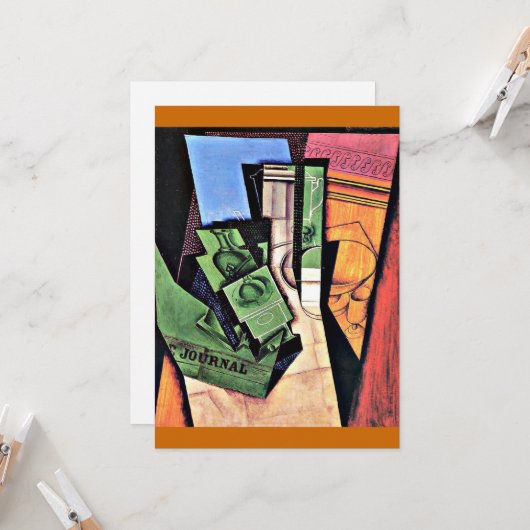 Gris - Frühstück, berühmtes Gemälde, Karte (Vorderseite/Rückseite Beispiel)