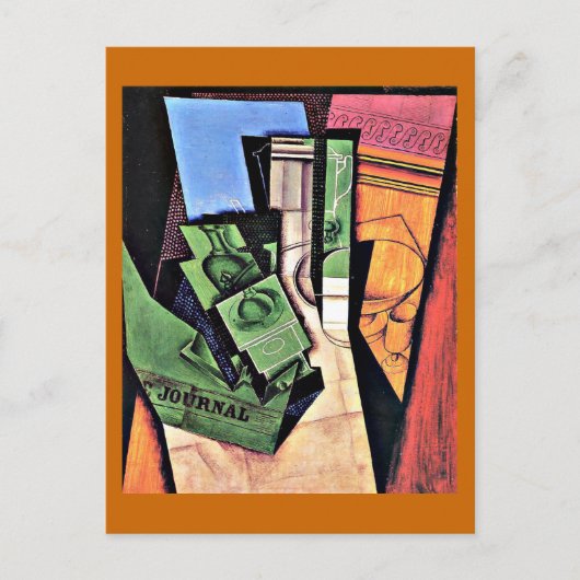 Gris - Frühstück, berühmtes Gemälde, Postkarte (Vorderseite)