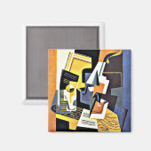 Gris - Geige und Glas Magnet (Vorderseite/Rückseite)