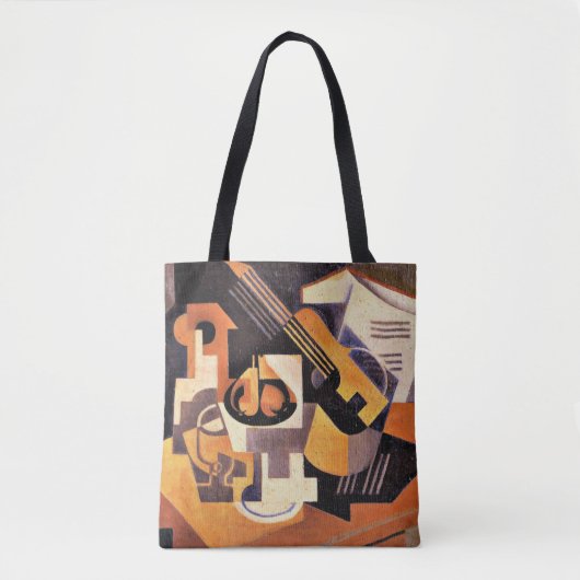 Gris - Gitarre und Fruchtgeschirr auf einem Tisch Tasche (Vorderseite)