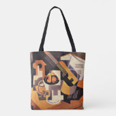 Gris - Gitarre und Fruchtgeschirr auf einem Tisch Tasche (Rückseite)