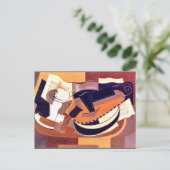 Gris - Gitarre und Fruchtspeise Postkarte (Stehend Vorderseite)