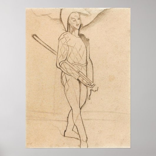 Gris - Harlequin 1916 Poster (Vorne)