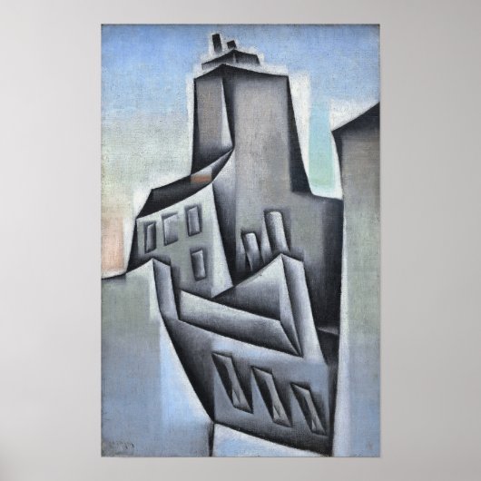 Gris - Häuser in Paris 1911 Poster (Vorne)