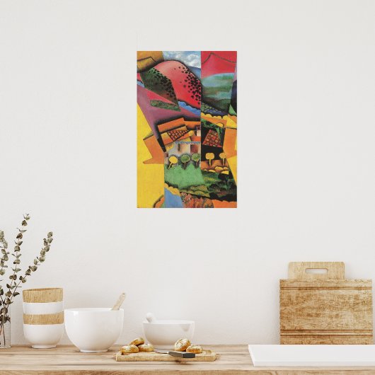 Gris - Landschaft auf Ceret 1913 Poster (Küche)