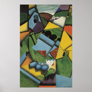 Gris - Landschaft und Häuser in Ceret Poster