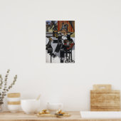 Gris - Mann in einem Café Poster (Küche)