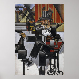 Gris - Mann in einem Café Poster