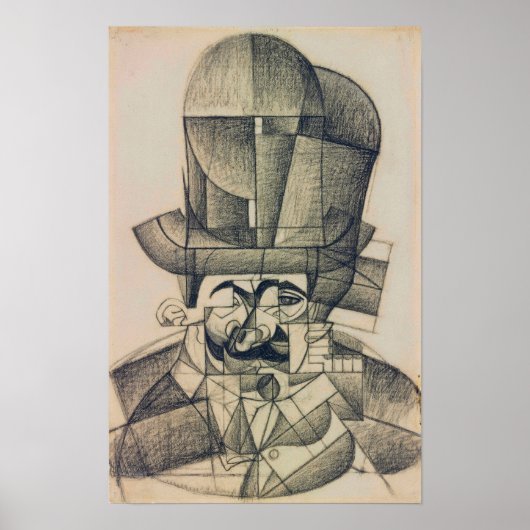 Gris - Mann mit Opernhut 1912 Poster (Vorne)