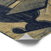 Gris - Mann und Frau auf der Bank 1908 Poster (Ecke)