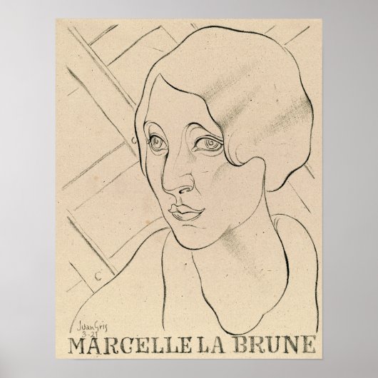 Gris - Marcelle La Brune 1921 Poster (Vorne)