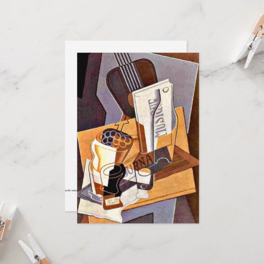 Gris - Musikbuch Karte (Vorderseite/Rückseite Beispiel)